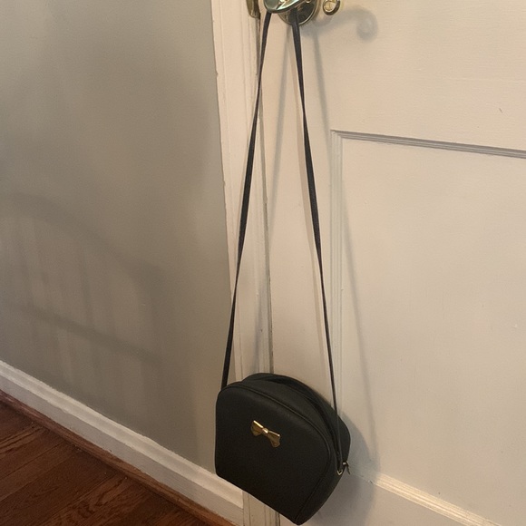 Nina Ricci Black shoulder bag with pretty bow accent and NR patterned - Picture 2 of 6